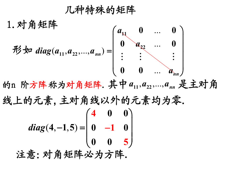 對角矩陣必為方陣 矩陣?yán)碚撝械囊粋€(gè)基石概念